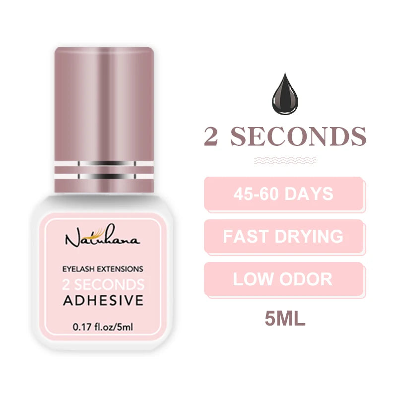 NATUHANA 3pc/lot Eyelash Glue Waterproof Lashes Extensions Adhesive Fast Drying Long Lasting Eye Glue Makeup Tools
