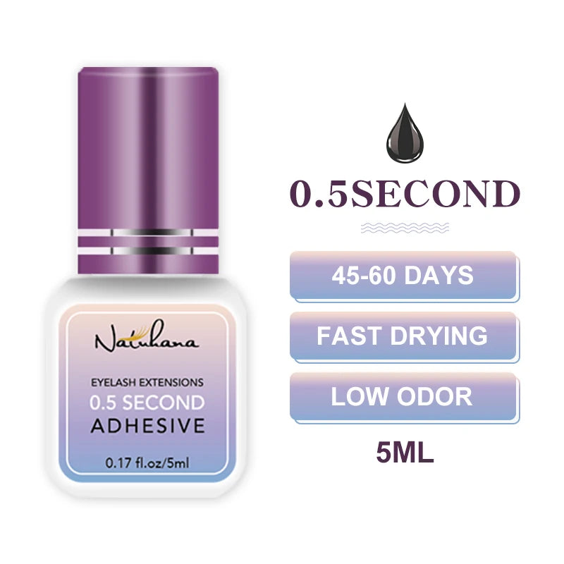 NATUHANA 3pc/lot Eyelash Glue Waterproof Lashes Extensions Adhesive Fast Drying Long Lasting Eye Glue Makeup Tools