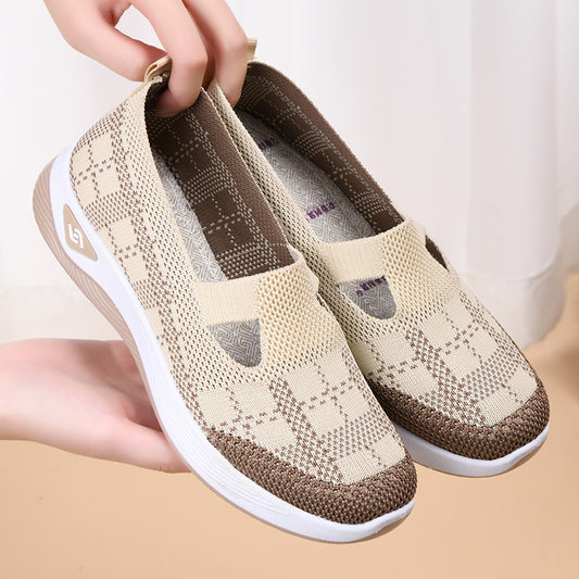 Shoes Women SHEIN Daifa New Cross-border Women's Shoes Casual Moms Shoes Socks Mesh Shoes Soft-soled sneaker Women