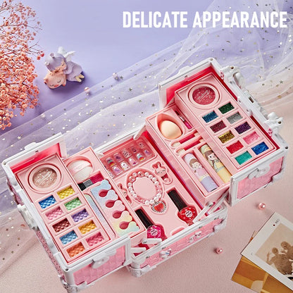 Gulfcare Store™ Kids Makeup Kit for Little Girls 49 Pcs Birthday Gifts