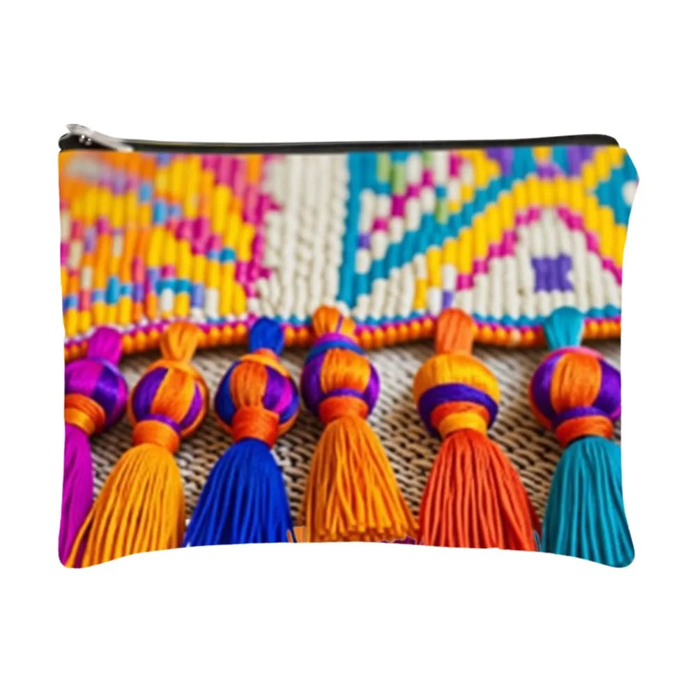 Trendy Bohemian Makeup Bag Storage Portable Storage Bag Large Capacity Soft Clutch Bag Women