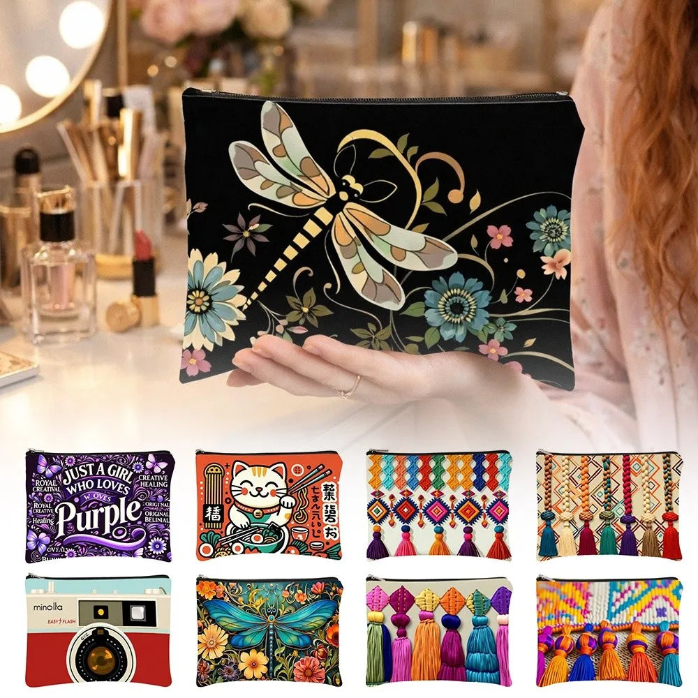 Trendy Bohemian Makeup Bag Storage Portable Storage Bag Large Capacity Soft Clutch Bag Women