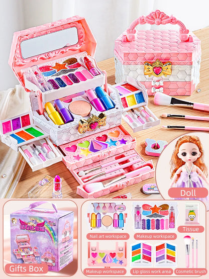 Gulfcare Store™ Children's Makeup Kit Non-toxic Simulation Cosmetics Suitcase Girl Gifts