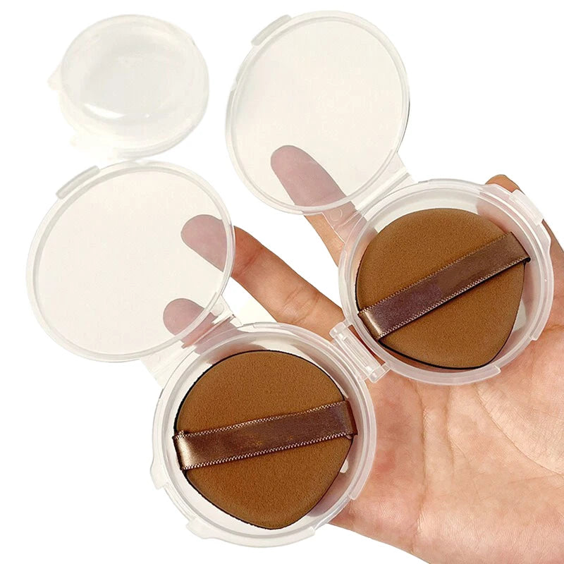 1Pcs Double-layer Folding Puff Storage Box Moisture-proof Enlarged And Thickened Air Cushion Puff Storage Box Makeup Case