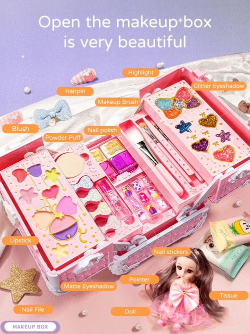 Gulfcare Store™ Children's Makeup Kit Non-toxic Simulation Cosmetics Suitcase Girl Gifts