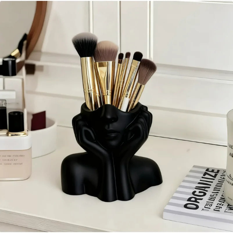 1PCS Creative Human Body Art Styling Office Supplies Desktop Multifunctional Storage Pen Holder Makeup Brush Holder Decoration