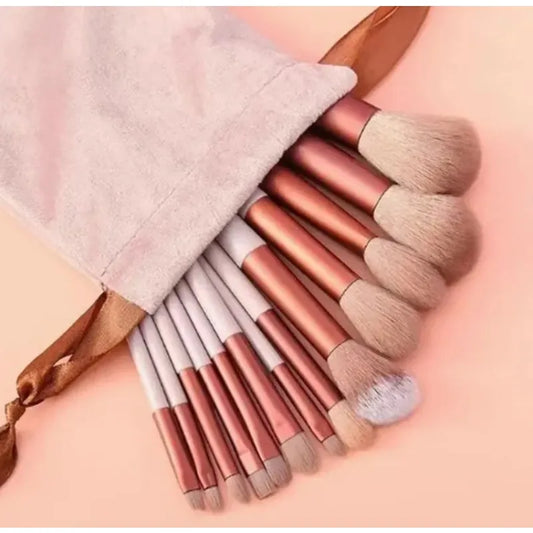 13pcs Makeup Brush Set Ultra-Soft Synthetic Hair Brushes for Foundation Blush Eyeshadow Ideal Gift for Christmas Holiday