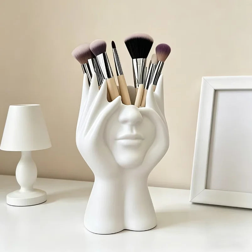 1PCS Creative Human Body Art Styling Office Supplies Desktop Multifunctional Storage Pen Holder Makeup Brush Holder Decoration