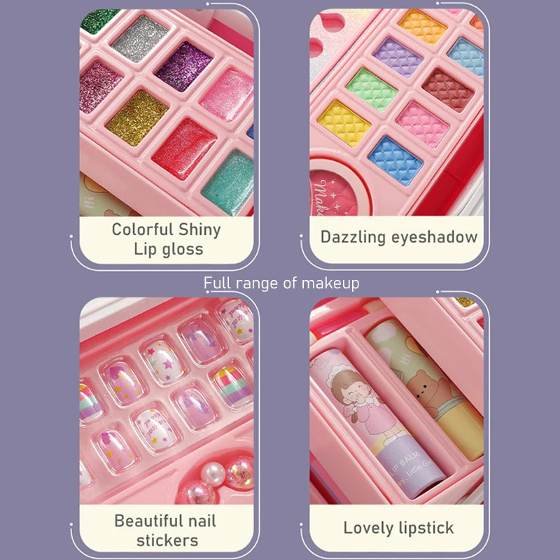Gulfcare Store™ Kids Makeup Kit for Little Girls 49 Pcs Birthday Gifts