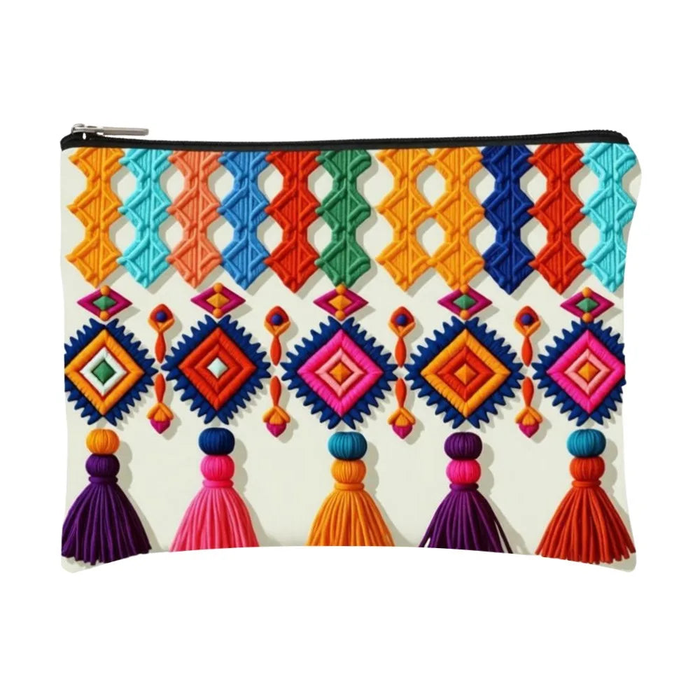 Trendy Bohemian Makeup Bag Storage Portable Storage Bag Large Capacity Soft Clutch Bag Women