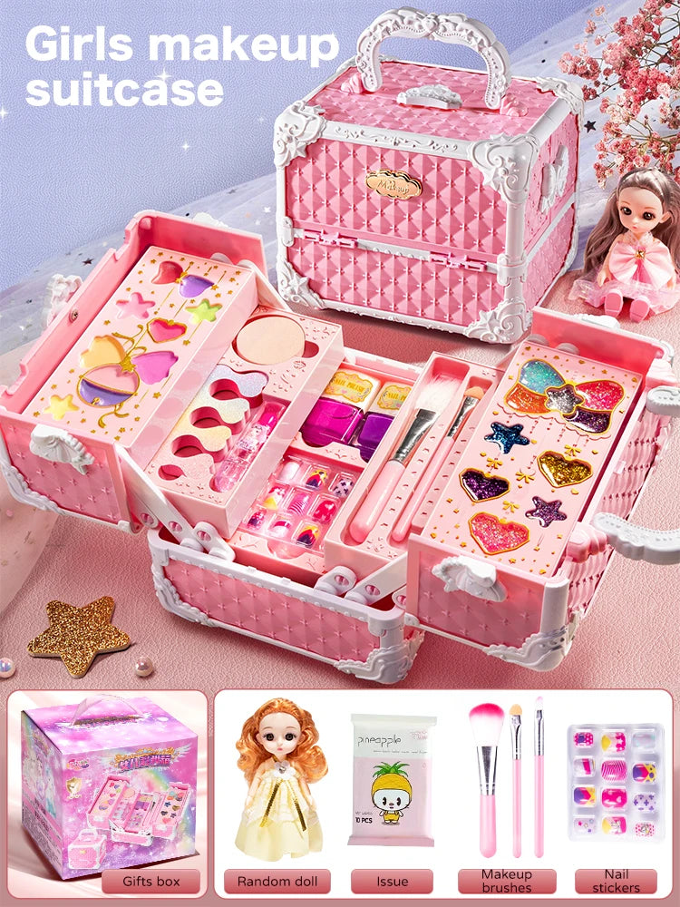 Gulfcare Store™ Children's Makeup Kit Non-toxic Simulation Cosmetics Suitcase Girl Gifts