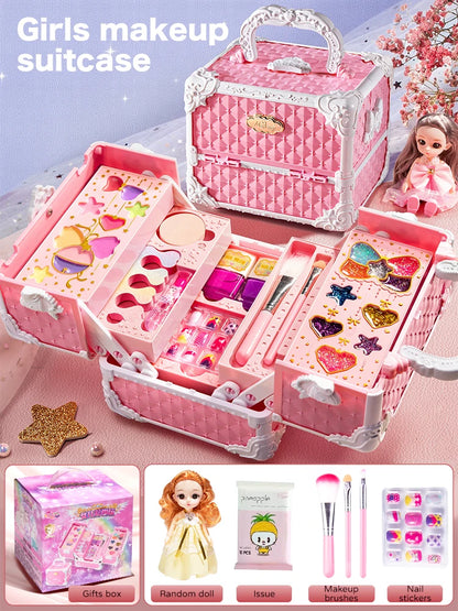 Gulfcare Store™ Children's Makeup Kit Non-toxic Simulation Cosmetics Suitcase Girl Gifts