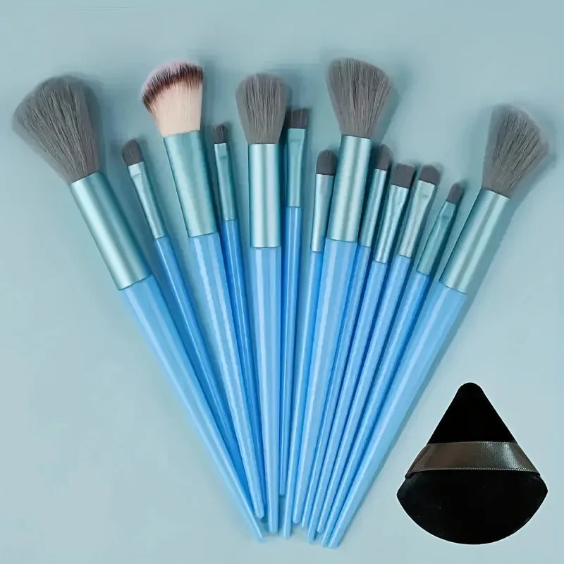 13pcs Makeup Brush Set Ultra-Soft Synthetic Hair Brushes for Foundation Blush Eyeshadow Ideal Gift for Christmas Holiday